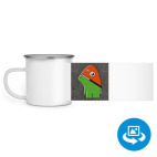 Кружка металлическая белая (круговая запечатка)