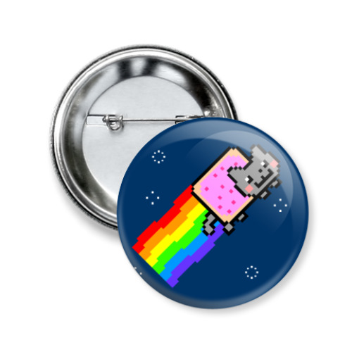 Значок 50мм с принтом Nyan Cat