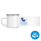 Кружка металлическая белая (круговая запечатка)