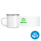 Кружка металлическая белая (круговая запечатка)