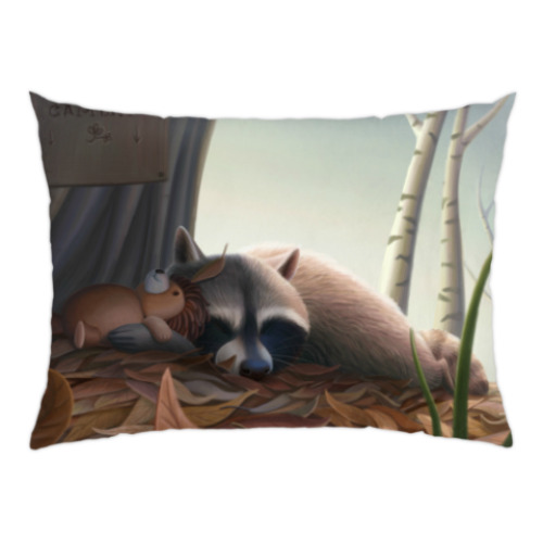 Подушка с принтом Енотьи сны
