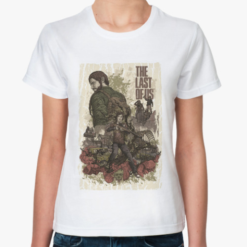 Классическая футболка с принтом Зомби