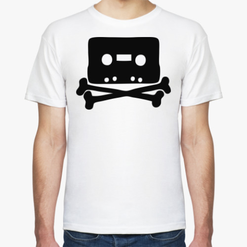 Футболка с принтом Кассета и кости