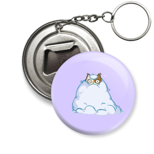 Брелок-открывашка с принтом Снегокот — Пятничный Котик №40