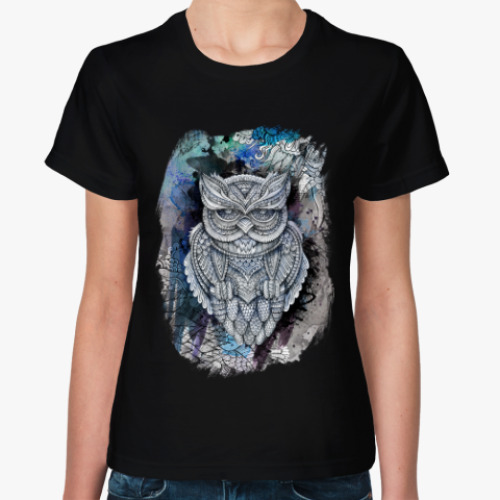 Женская футболка с принтом Сова