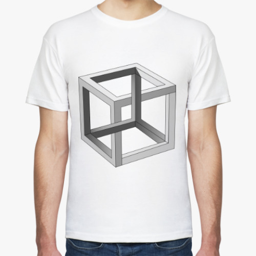 Футболка с принтом Невозможный Куб 3D