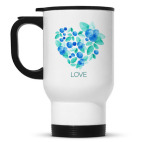 Сердце акварель ягоды и листья