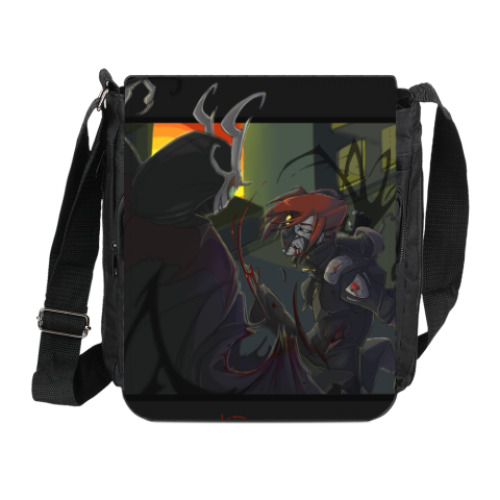 Сумка на плечо (мини-планшет) с принтом Тень ангела