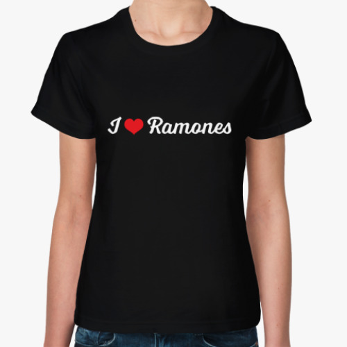 Женская футболка I love Ramones