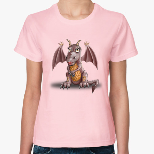 Женская футболка с принтом Дракоша