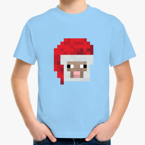 Детская футболка с принтом Знаменитая овечка из Minecraft