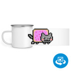 Кружка металлическая белая (круговая запечатка)