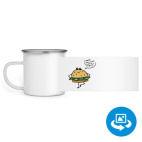 Кружка металлическая белая (круговая запечатка)