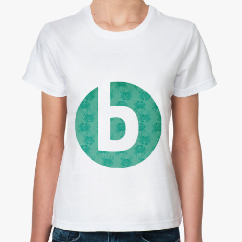 Классическая футболка с принтом Alphabet