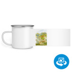 Кружка металлическая белая (круговая запечатка)