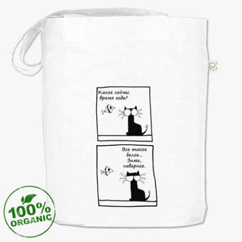 Сумка шоппер с принтом Время года