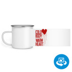 Кружка металлическая белая (круговая запечатка)