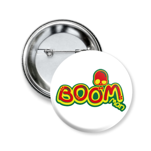 Значок 50мм с принтом Boom Man