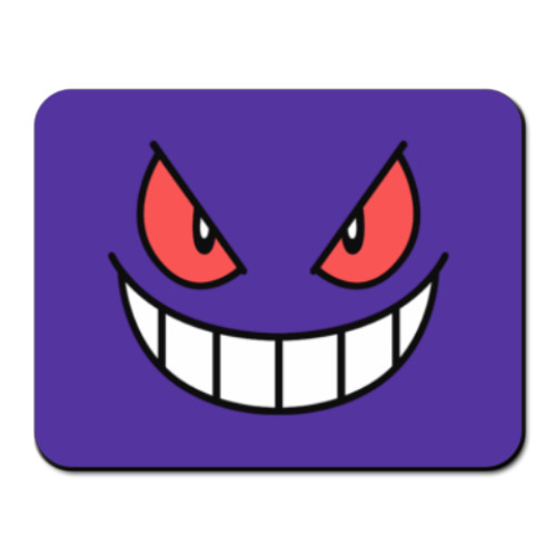 Коврик для мыши с принтом Gengar face