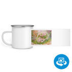 Кружка металлическая белая (круговая запечатка)