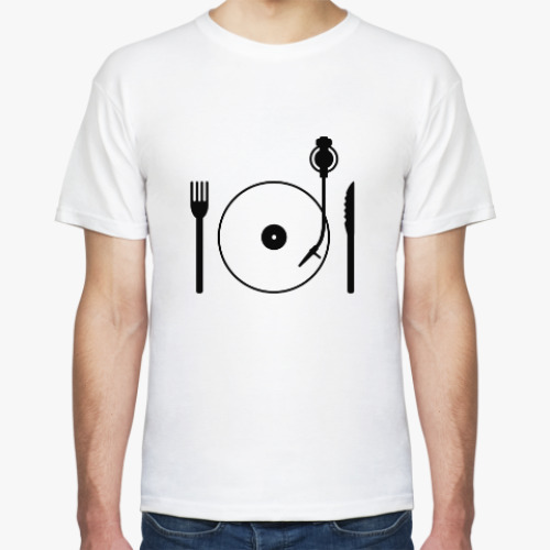 Футболка с принтом Eat music