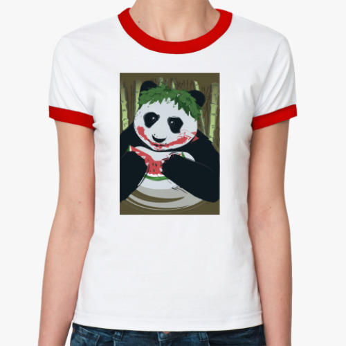 Женская футболка Ringer-T Панда Joker