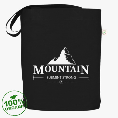 Сумка шоппер с принтом Горы. Знак.(Mountain)