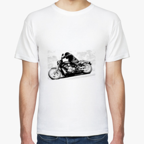 Футболка с принтом Мотоцикл