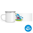 Кружка металлическая белая (круговая запечатка)