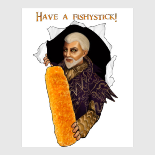 Постер с принтом Рыбные палочки Шеогората (Skyrim)