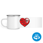 Кружка металлическая белая (круговая запечатка)