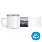 Кружка металлическая белая (круговая запечатка)