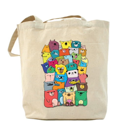 Сумка шоппер с принтом Медведудл