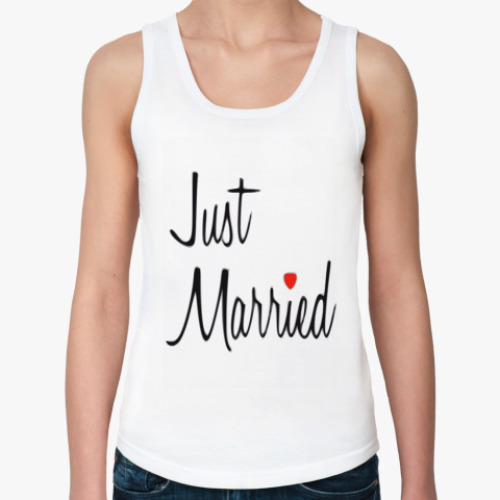Женская майка с принтом just married