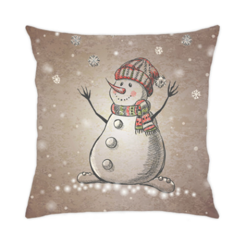 Подушка с принтом Новогоднее настроение