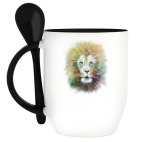 Лев, акварель