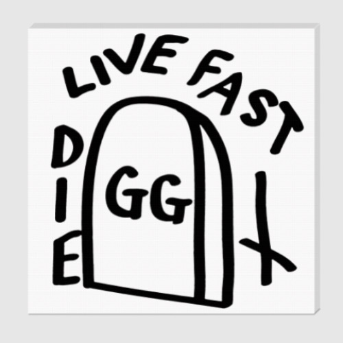Холст GG Allin: Live fast die