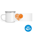 Кружка металлическая белая (круговая запечатка)