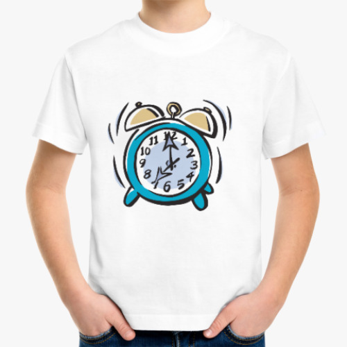 Детская футболка с принтом Будильник