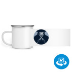 Кружка металлическая белая (круговая запечатка)