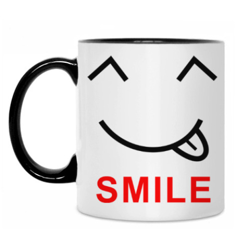 Кружка с принтом Улыбнись