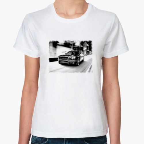 Классическая футболка с принтом Полицейский Додж