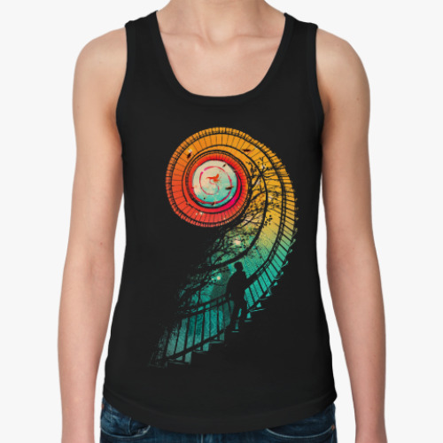 Женская майка с принтом Длинный путь