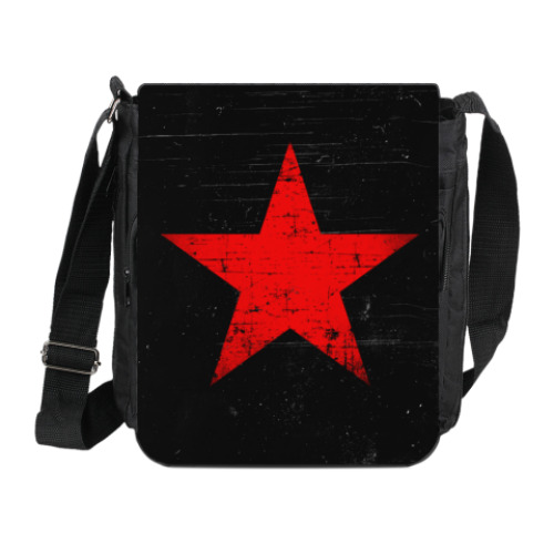 Сумка на плечо (мини-планшет) с принтом Потертая Красная Звезда