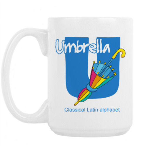 Кружка с принтом Буква U