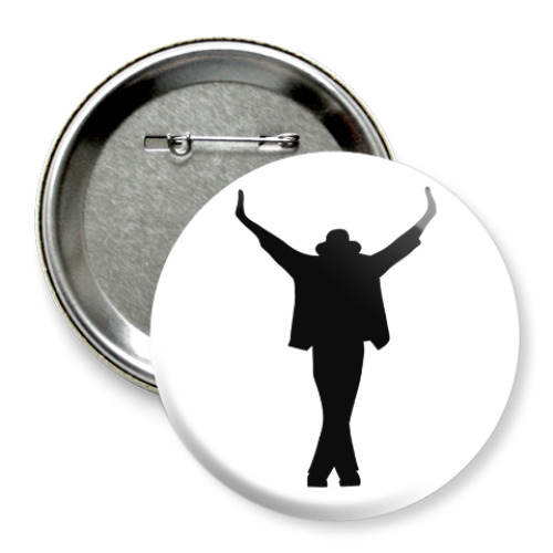 Значок 75мм с принтом Michael Jackson