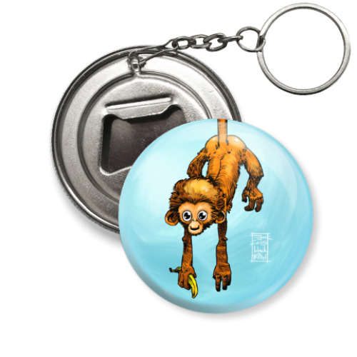 Брелок-открывашка с принтом Обезьянка