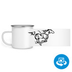 Кружка металлическая белая (круговая запечатка)