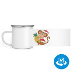 Кружка металлическая белая (круговая запечатка)