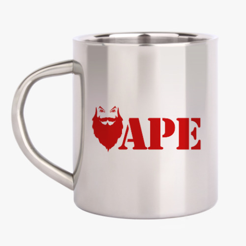 Кружка металлическая с принтом Vape